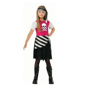 GIRLS PIRATE Costume Halloween Polyester Sizes Small & Medium NWT